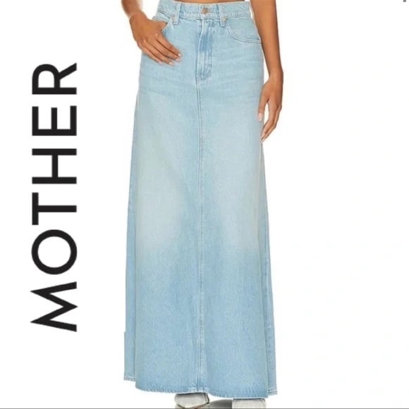 MOTHER Dresses & Skirts - MOTHER DENIM THE STRAIGHT A MAXI SKIRT in HUMMINGBIRD sz 28